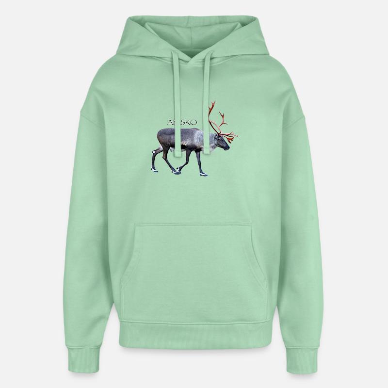 Parc national ABISKO, Suède - Sweat à capuche unisexe Stanley/Stella Oversized - jade brumeux