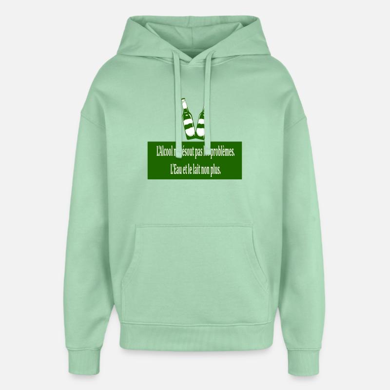 Cool doesn't solve problems - Oversized Unisex Hoodie by Stanley/Stella - misty jade