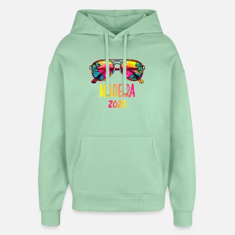 Lunettes de soleil tropicales Madeira 2026 - Sweat à capuche unisexe Stanley/Stella Oversized - jade brumeux