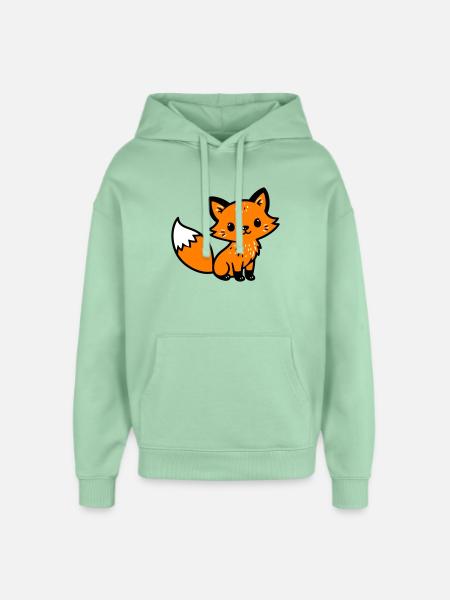 Fuchs Niedlich Comic - Oversized Unisex Hoodie von Stanley/Stella - Nebeljade