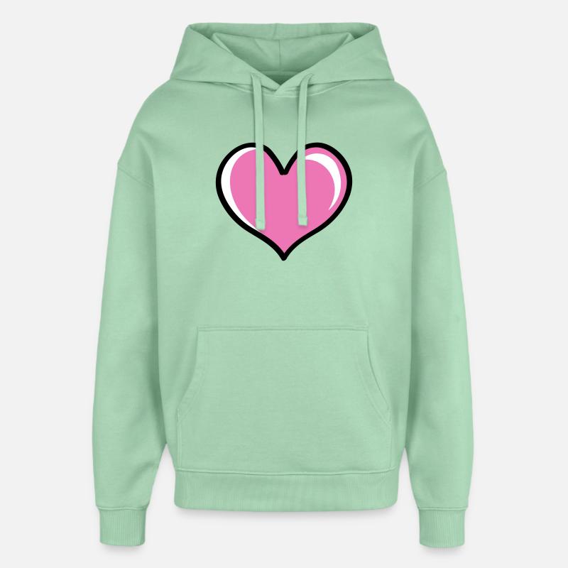 Herz Love - Oversized Unisex Hoodie von Stanley/Stella - Nebeljade