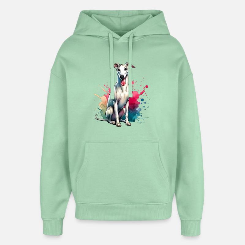 Don du lévrier - Sweat à capuche unisexe Stanley/Stella Oversized - jade brumeux