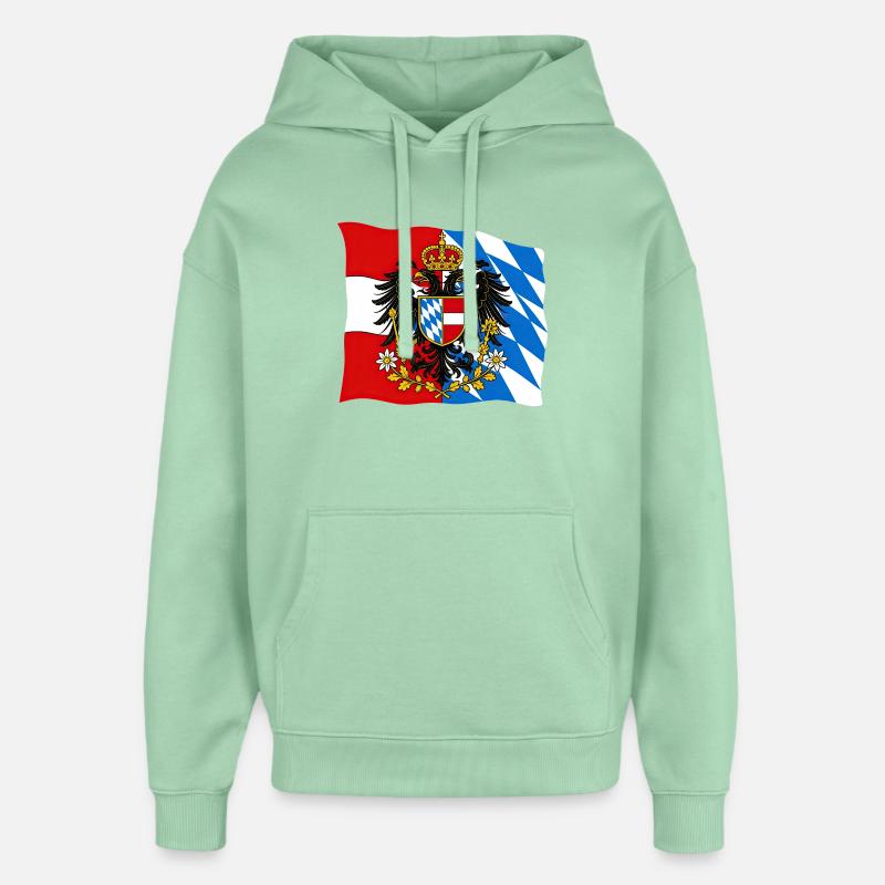 Drapeau d’amitié Bavière Autriche - Sweat à capuche unisexe Stanley/Stella Oversized - jade brumeux