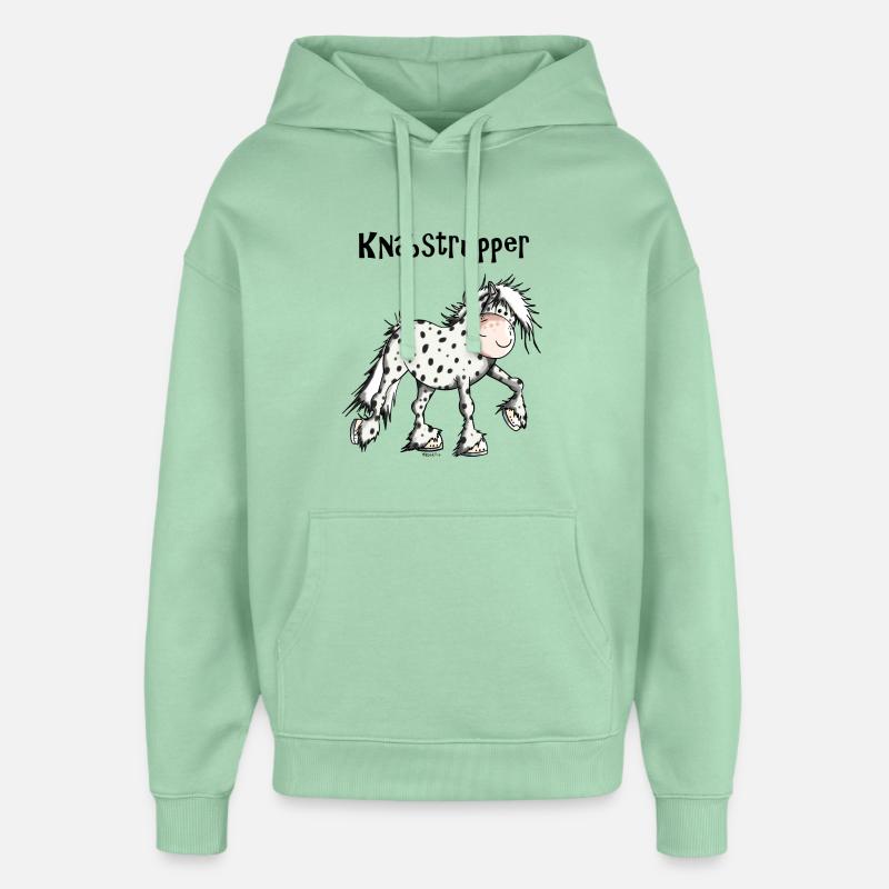 Drôle Knabstrupper - Sweat à capuche unisexe Stanley/Stella Oversized - jade brumeux