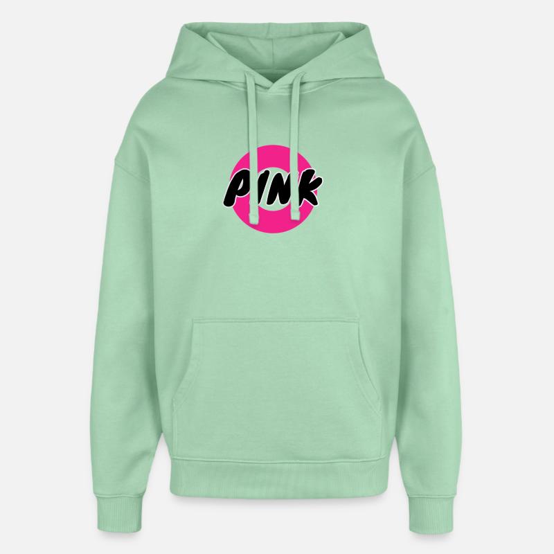 Logo ROSE dans un cercle - Sweat à capuche unisexe Stanley/Stella Oversized - jade brumeux