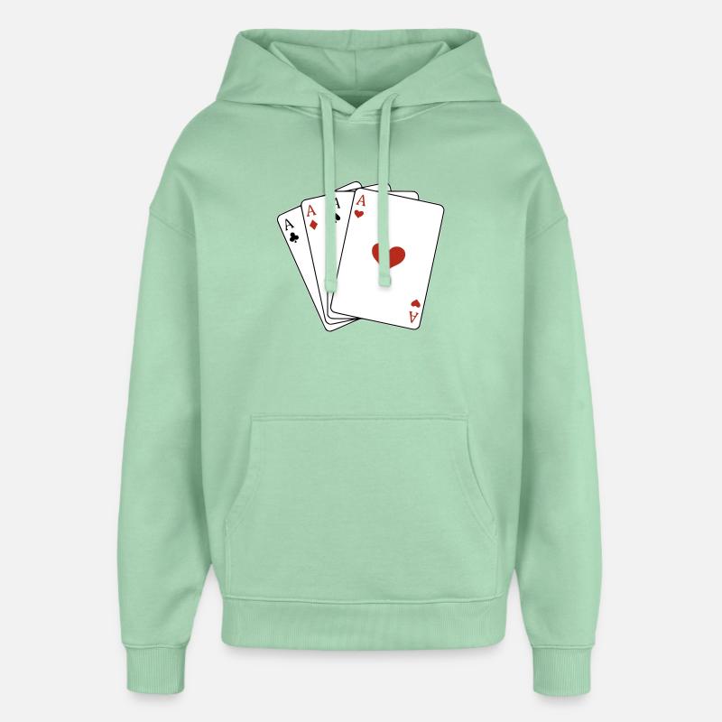 Carré d'as - Sweat à capuche unisexe Stanley/Stella Oversized - jade brumeux