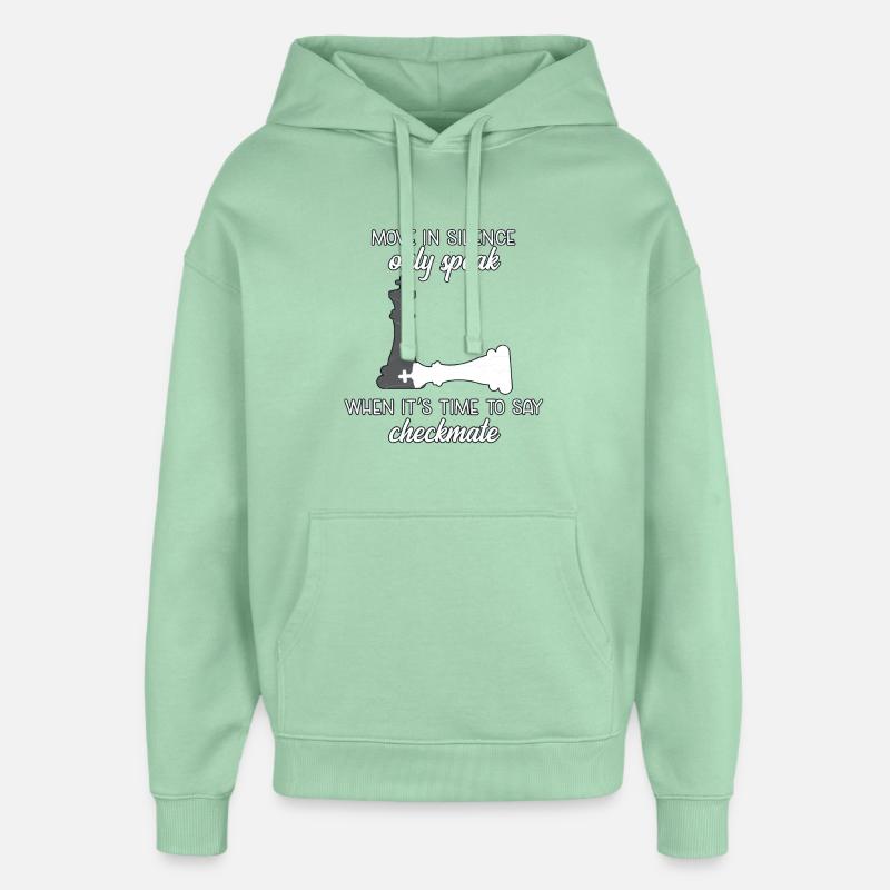 échec et mat - Sweat à capuche unisexe Stanley/Stella Oversized - jade brumeux