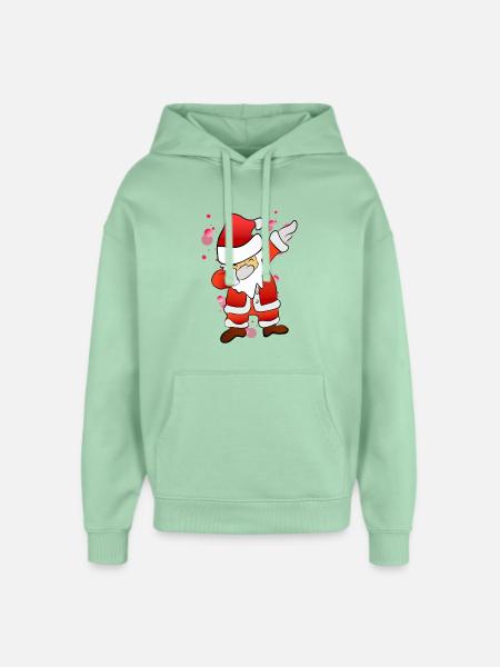 Dabbing Nicholas - Oversized Unisex Hoodie by Stanley/Stella - misty jade