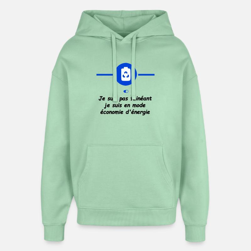 Mode économie d'énergie - Sweat à capuche unisexe Stanley/Stella Oversized - jade brumeux