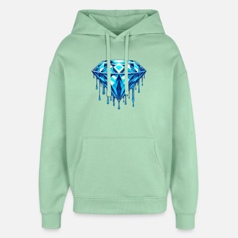 Diamant - Sweat à capuche unisexe Stanley/Stella Oversized - jade brumeux