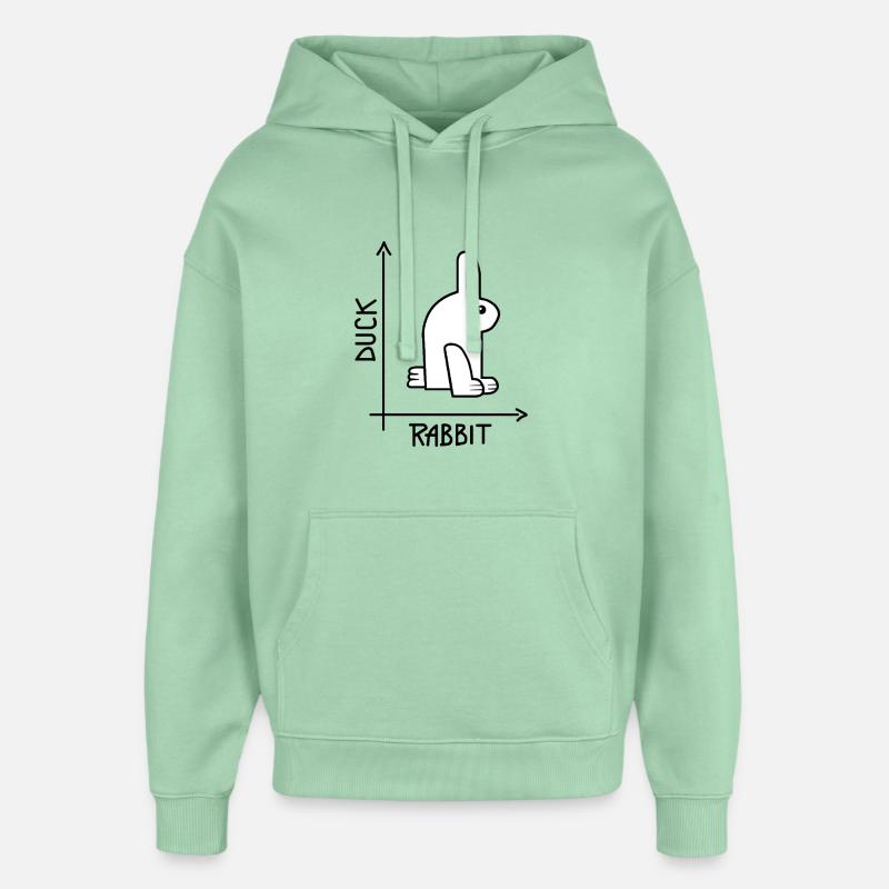 Ente oder Kaninchen Optische Täuschung - Oversized Unisex Hoodie von Stanley/Stella - Nebeljade