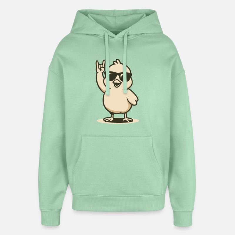 Chick’n’Roll - Sweat à capuche unisexe Stanley/Stella Oversized - jade brumeux