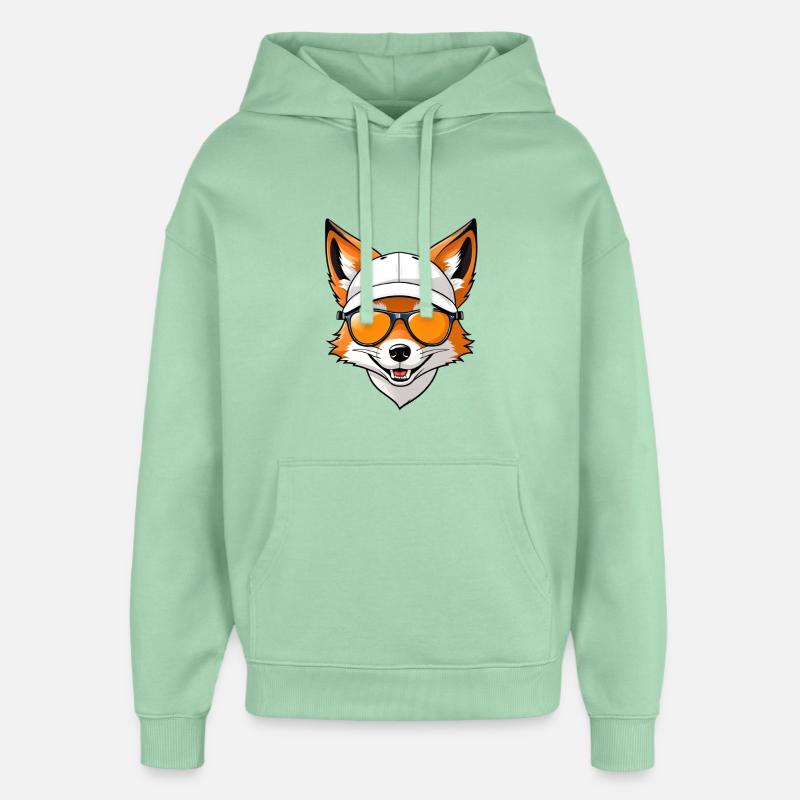 Style de casquette Sun Fox - Sweat à capuche unisexe Stanley/Stella Oversized - jade brumeux