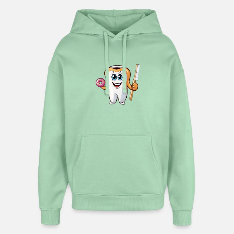 Brosse à dents Donut de Zahnheld - Sweat à capuche unisexe Stanley/Stella Oversized - jade brumeux