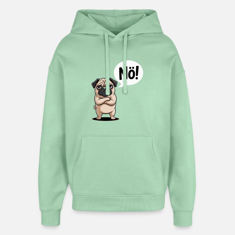 Nope Talking Carlin Comique Drôle - Sweat à capuche unisexe Stanley/Stella Oversized - jade brumeux