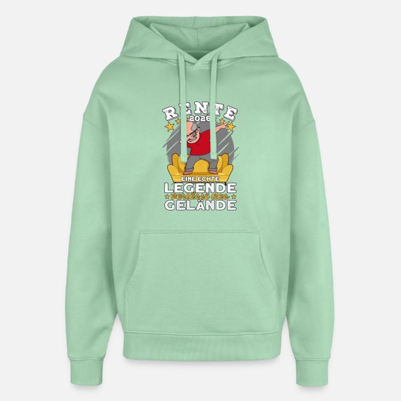 Retraité 2026 Idée cadeau Retirement Legend - Sweat à capuche unisexe Stanley/Stella Oversized - jade brumeux