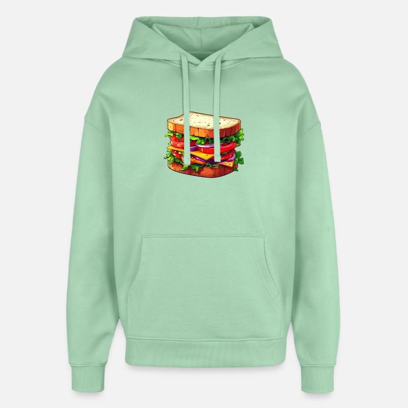 Sandwich - Sweat à capuche unisexe Stanley/Stella Oversized - jade brumeux