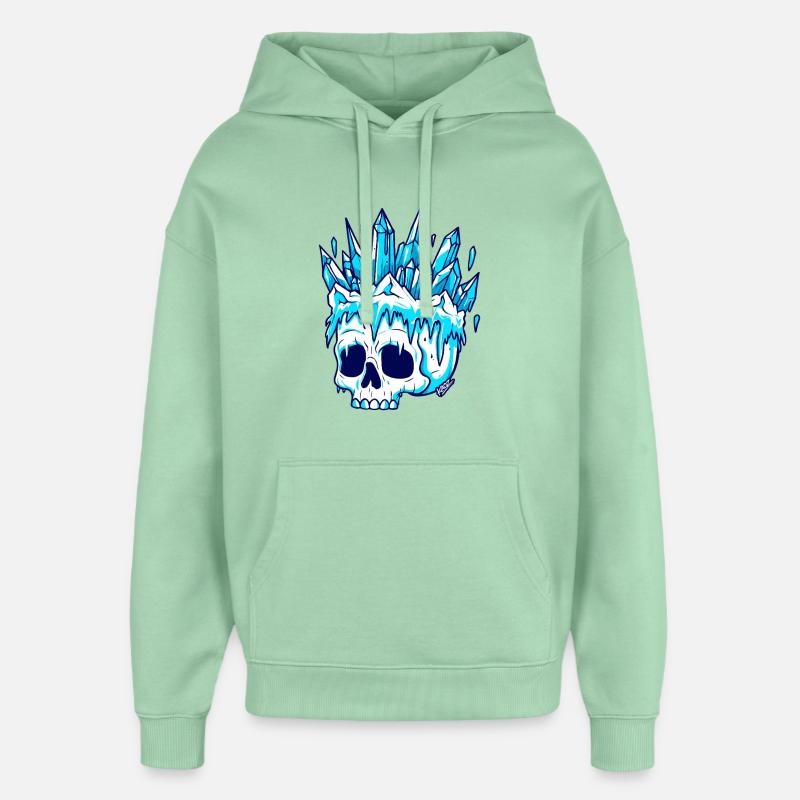 Crâne de Cristal d’Hiver - Sweat à capuche unisexe Stanley/Stella Oversized - jade brumeux