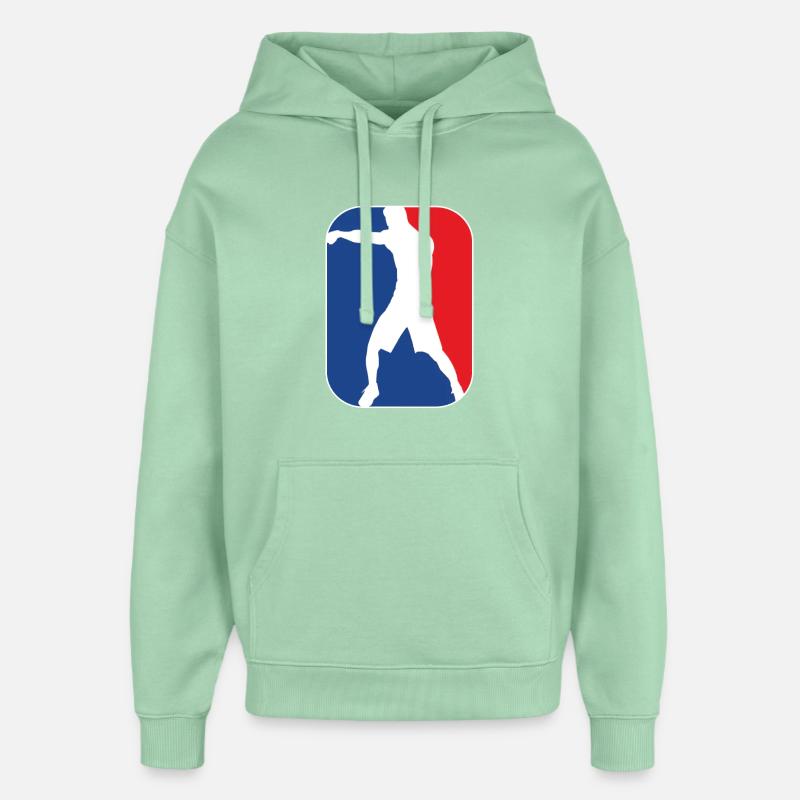 boxing_silhouette MMA Arts martiaux - Sweat à capuche unisexe Stanley/Stella Oversized - jade brumeux