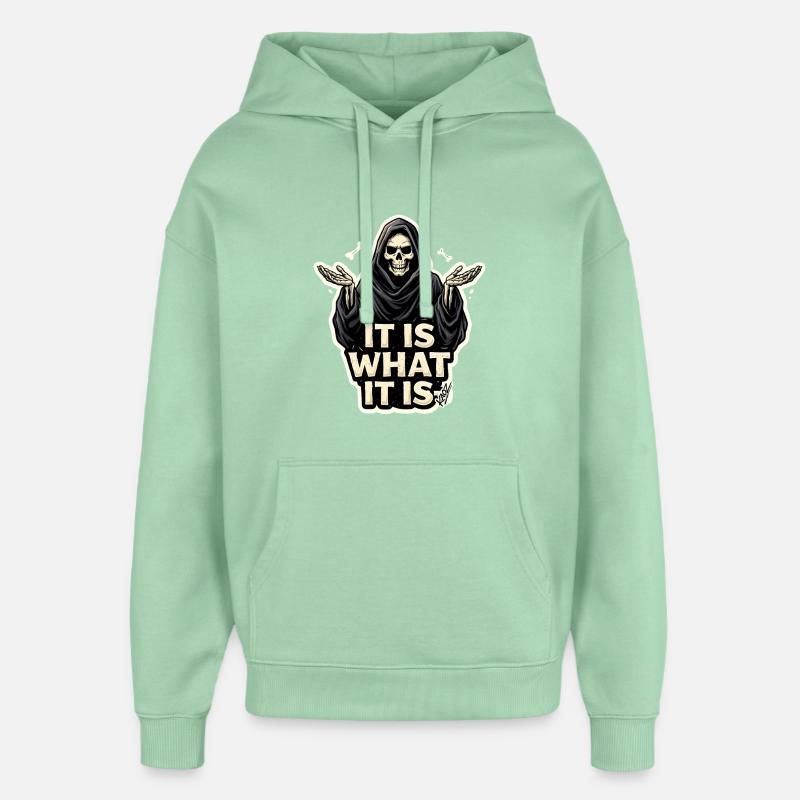 Reaper, c’est comme ça - Sweat à capuche unisexe Stanley/Stella Oversized - jade brumeux