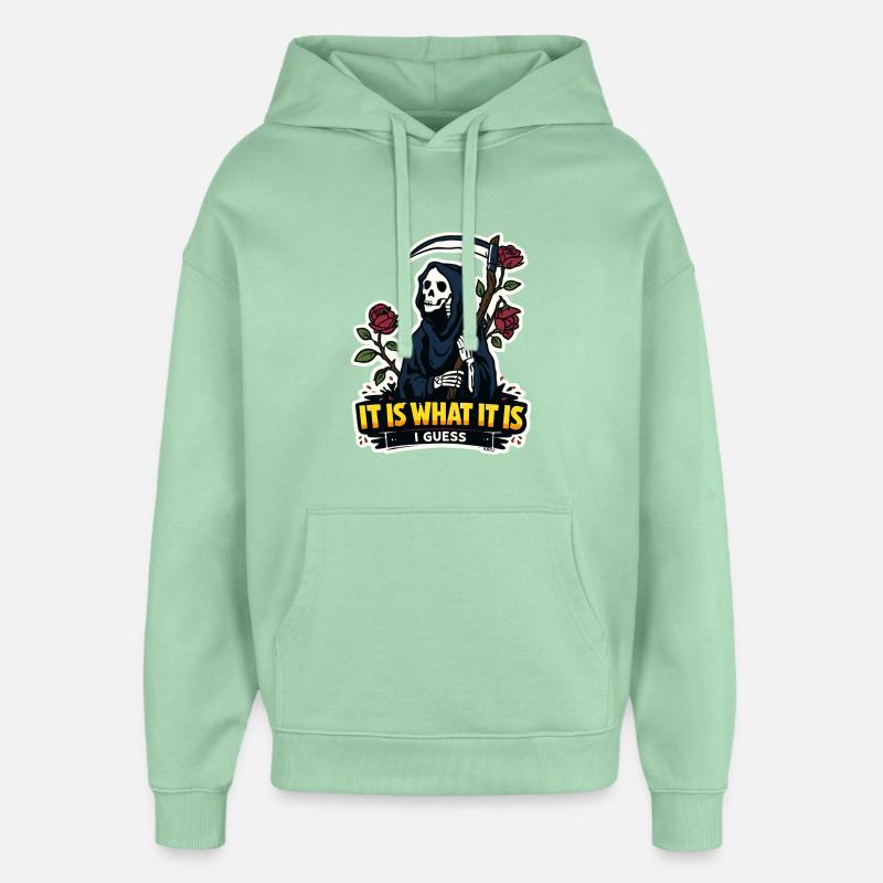 Sensenmann mit Rosen-Meme - Oversized Unisex Hoodie von Stanley/Stella - Nebeljade