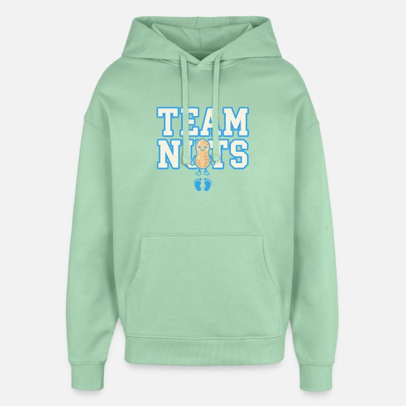 Team Nuts Peanut Design - Sweat à capuche unisexe Stanley/Stella Oversized - jade brumeux