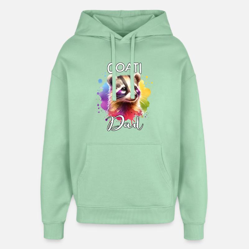 Coati Dad - Sweat à capuche unisexe Stanley/Stella Oversized - jade brumeux