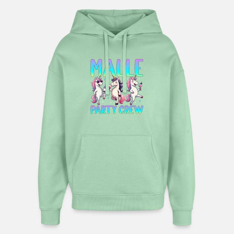 Malle Party Crew - Sweat à capuche unisexe Stanley/Stella Oversized - jade brumeux