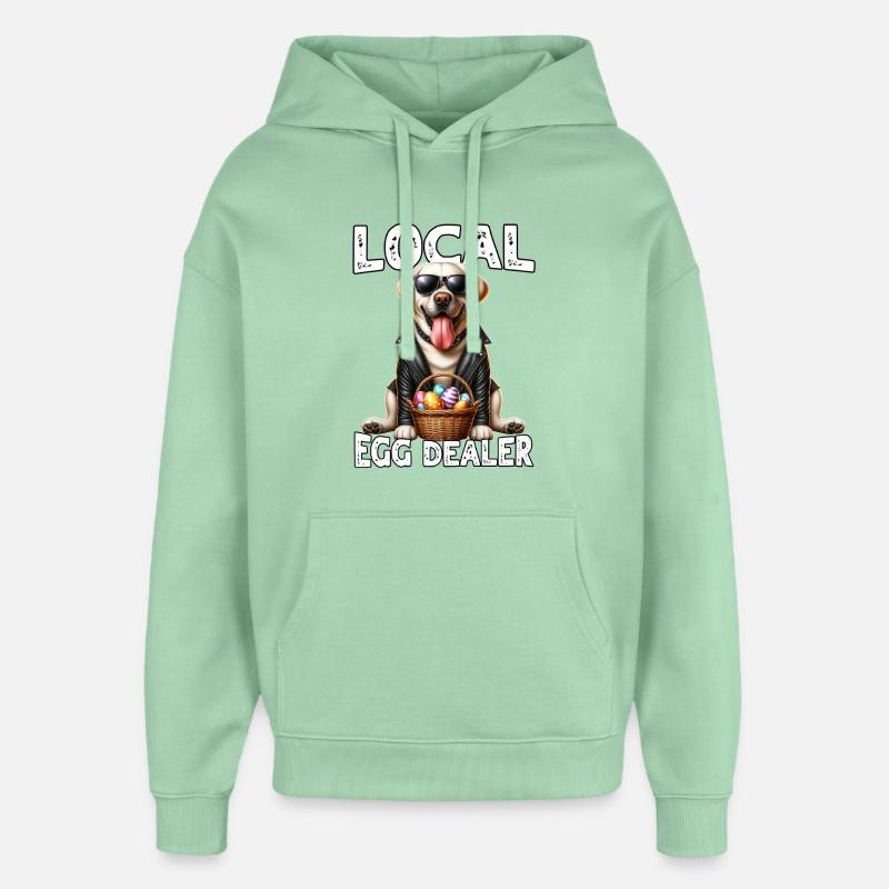 Marchand d’œufs de Pâques retriever - Sweat à capuche unisexe Stanley/Stella Oversized - jade brumeux