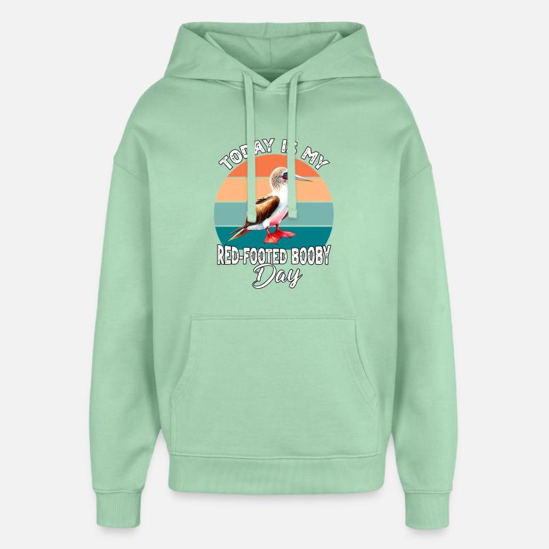 Fou-de-rouge - Sweat à capuche unisexe Stanley/Stella Oversized - jade brumeux