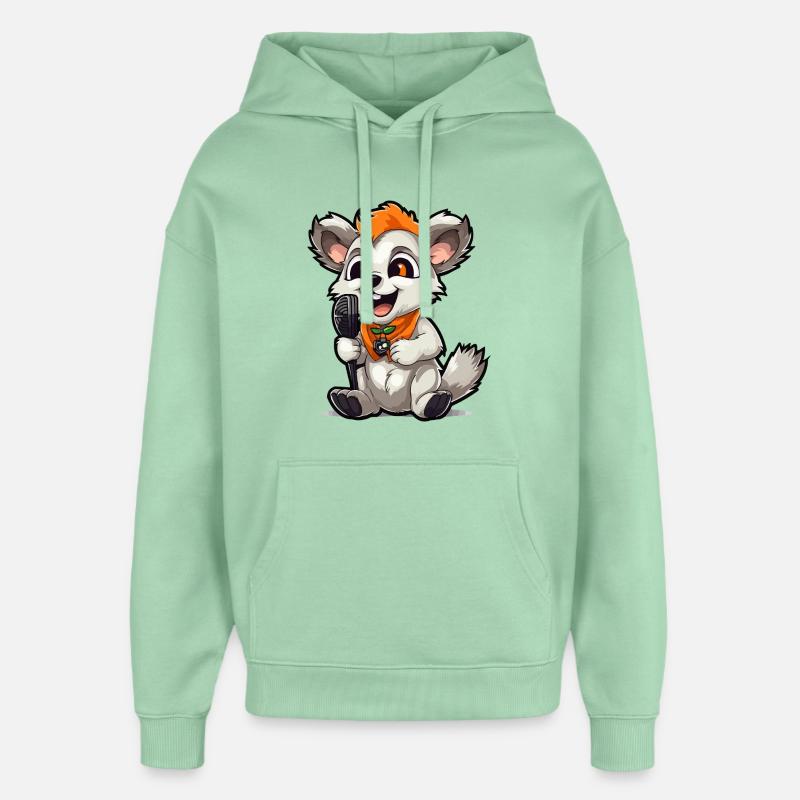 Songanimal avec micro - Sweat à capuche unisexe Stanley/Stella Oversized - jade brumeux