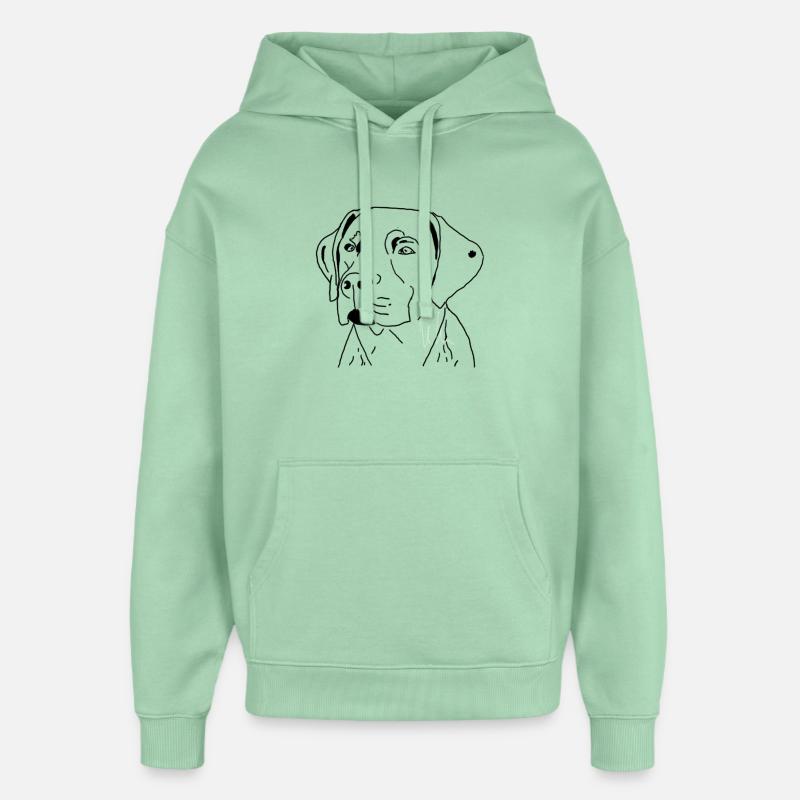 Labrador - Sweat à capuche unisexe Stanley/Stella Oversized - jade brumeux