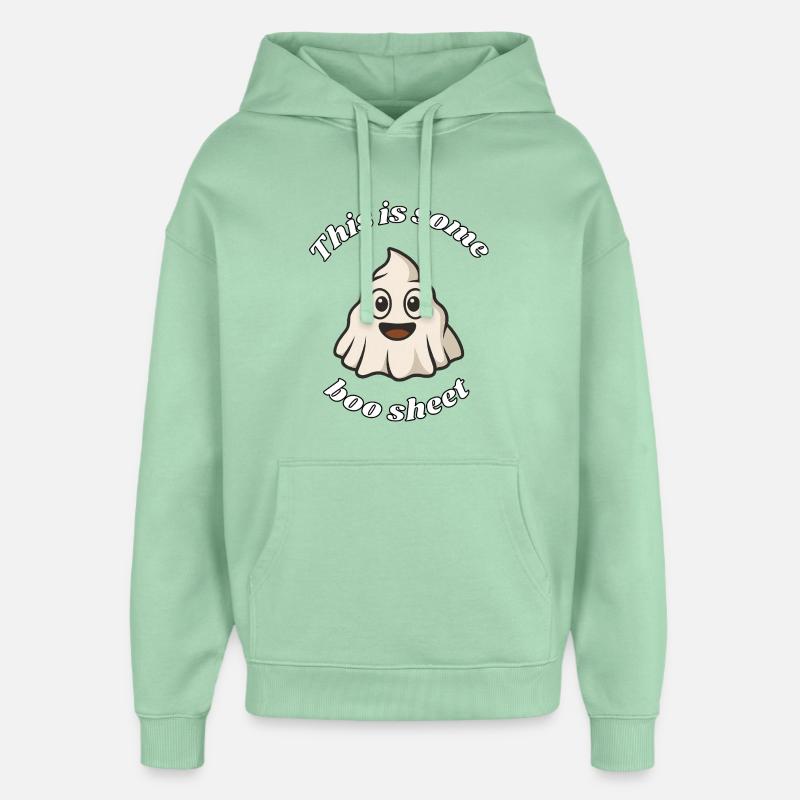 Feuille Boo - Sweat à capuche unisexe Stanley/Stella Oversized - jade brumeux