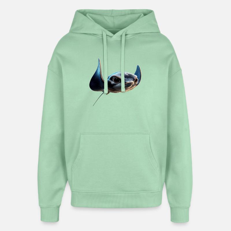 Manta Rochen Teufelsrochen Stachelrochen Taucher - Oversized Unisex Hoodie von Stanley/Stella - Nebeljade