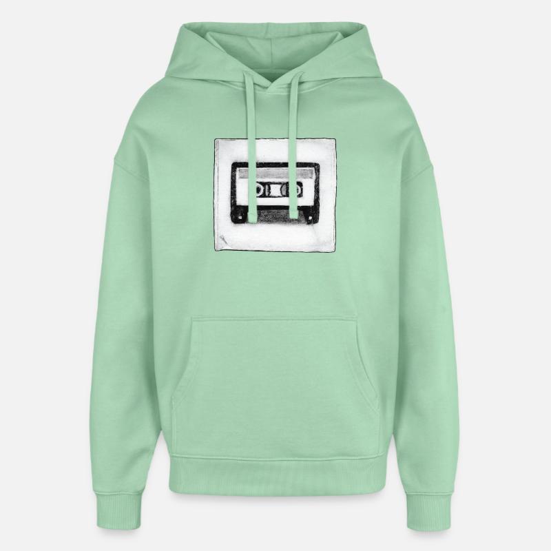 Cassette - œuvres sculptées à la main - Sweat à capuche unisexe Stanley/Stella Oversized - jade brumeux