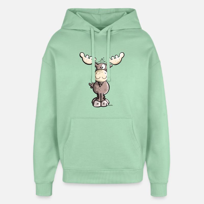 Wapitis douces - Sweat à capuche unisexe Stanley/Stella Oversized - jade brumeux