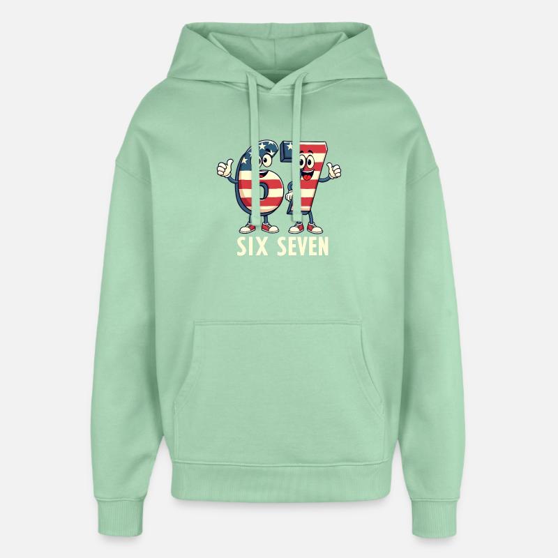 US Flag 67 Memes Six Seven - Oversized Unisex Hoodie von Stanley/Stella - Nebeljade