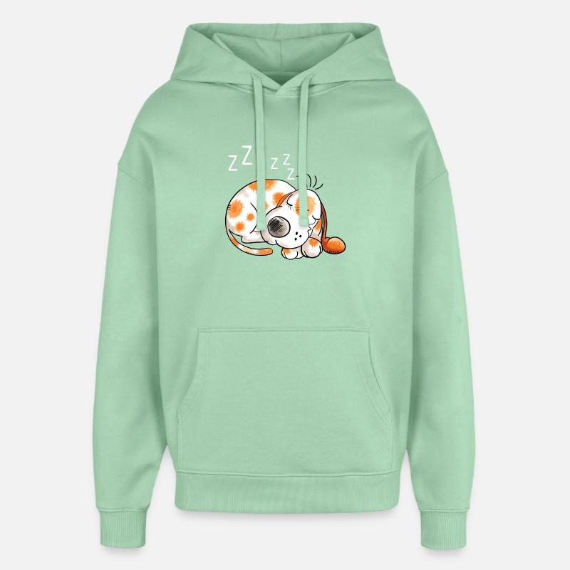Chien dormant - Sweat à capuche unisexe Stanley/Stella Oversized - jade brumeux