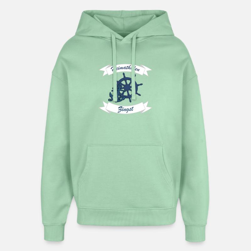 Heimathafen Zingst - Ostsee Darss Geschenk - Oversized Unisex Hoodie von Stanley/Stella - Nebeljade