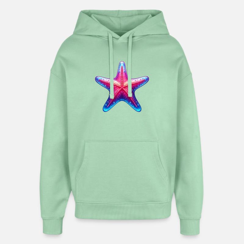 Étoile de mer - Sweat à capuche unisexe Stanley/Stella Oversized - jade brumeux
