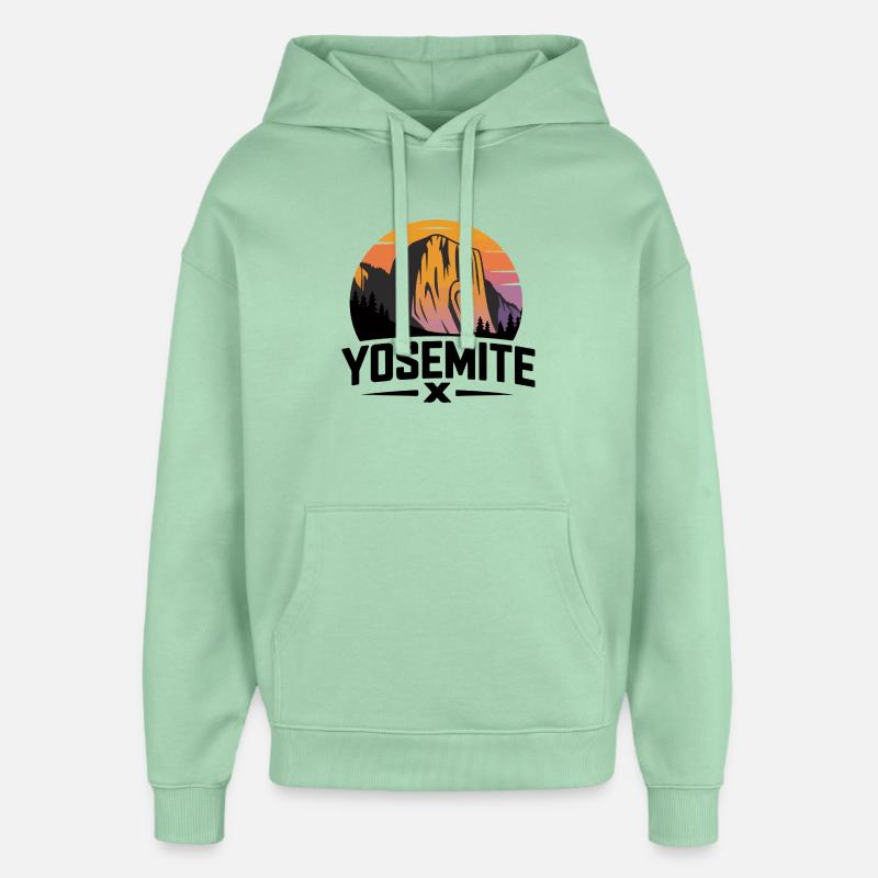 Yosemite X Logo d’extérieur moderne - Sweat à capuche unisexe Stanley/Stella Oversized - jade brumeux
