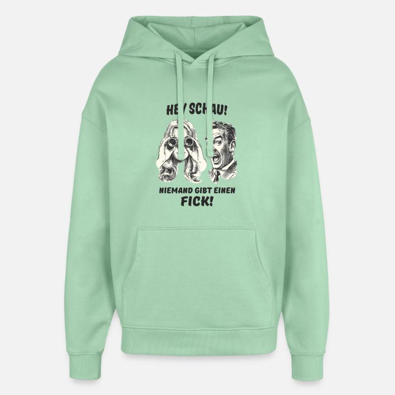 Illustration de bande dessinée rétro Doppelganger - Sweat à capuche unisexe Stanley/Stella Oversized - jade brumeux
