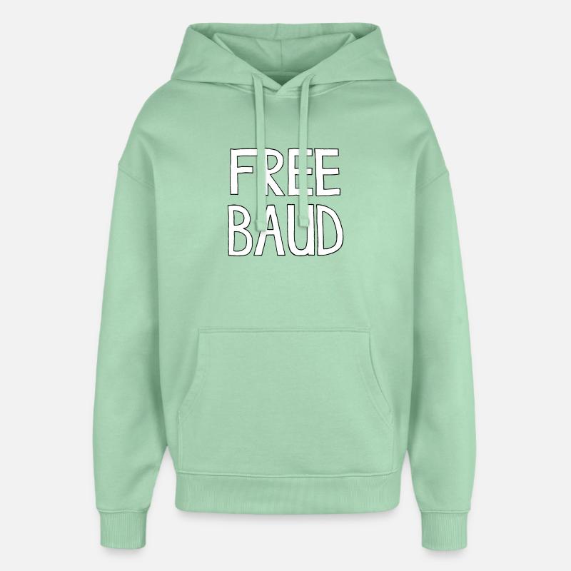 BAUD LIBRE - Sweat à capuche unisexe Stanley/Stella Oversized - jade brumeux
