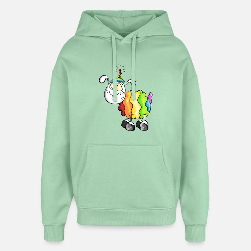 Mignon Sheep - Sweat à capuche unisexe Stanley/Stella Oversized - jade brumeux