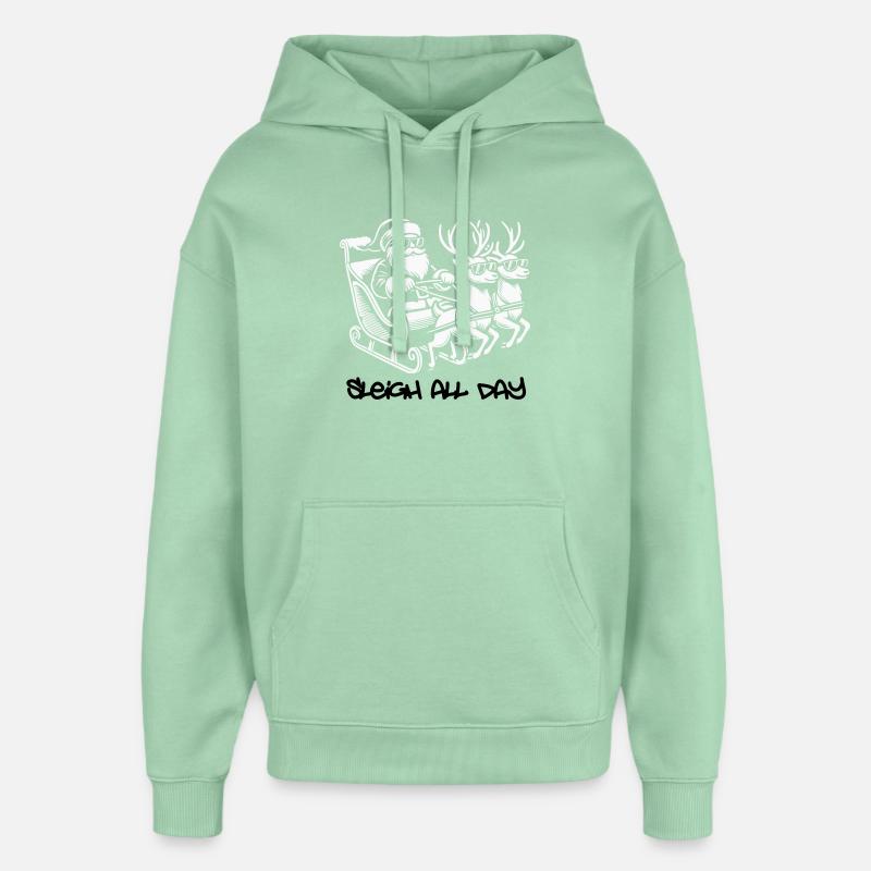 Cooler Santa – Sleigh All Day - Oversized Unisex Hoodie by Stanley/Stella - misty jade