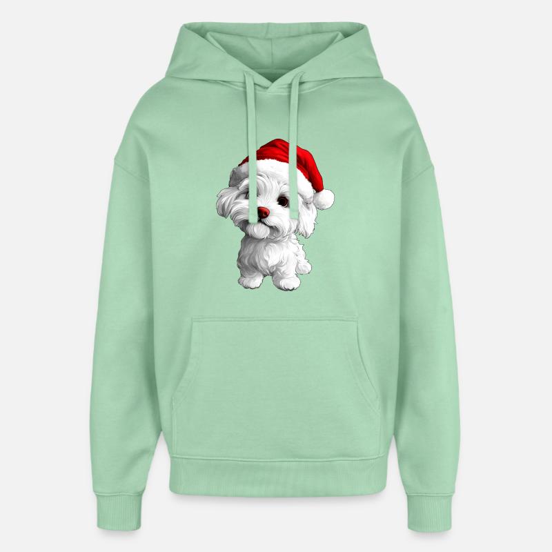 Noël chiot - Sweat à capuche unisexe Stanley/Stella Oversized - jade brumeux