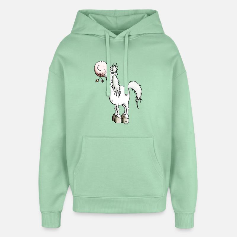 Cheval De Rêve - Chevaux - Poney - Sweat à capuche unisexe Stanley/Stella Oversized - jade brumeux