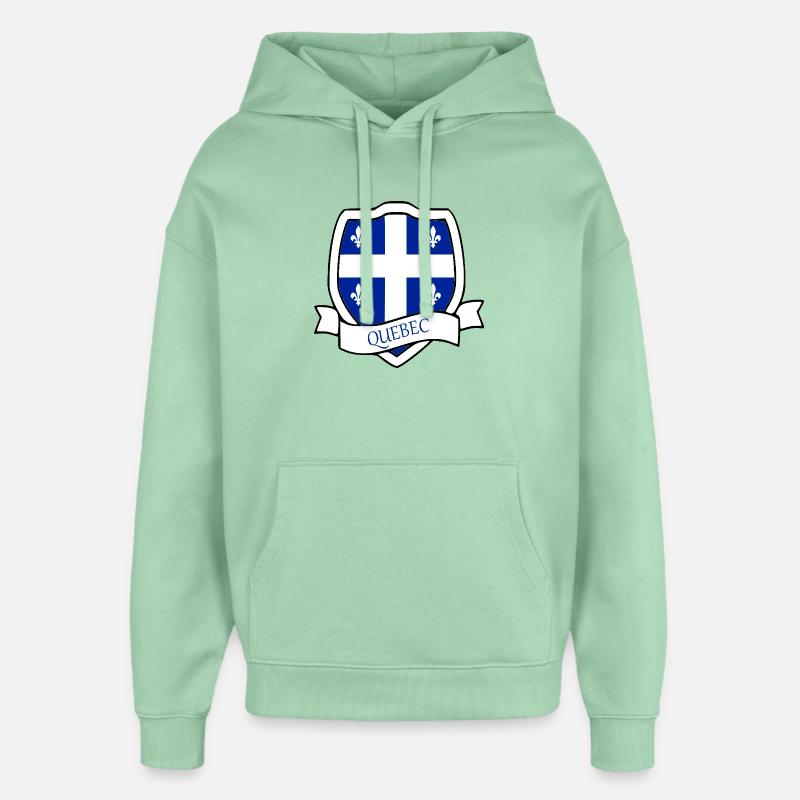 Quebec - Sweat à capuche unisexe Stanley/Stella Oversized - jade brumeux