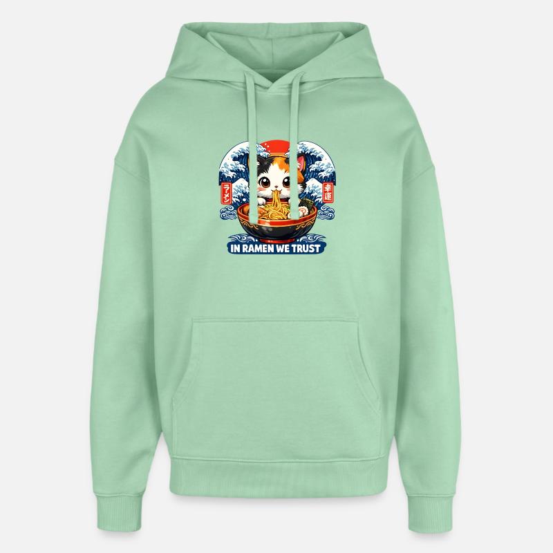 J’ai besoin de ramen - Sweat à capuche unisexe Stanley/Stella Oversized - jade brumeux