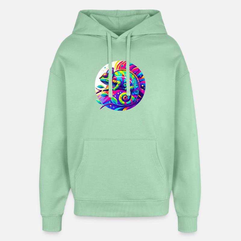 Caméléon - Sweat à capuche unisexe Stanley/Stella Oversized - jade brumeux